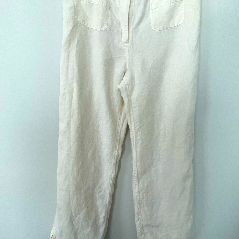 J. Jill White Linen Pants